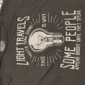 CRAZY DOG 2X COTTON/POLY DARK CHARCOAL/GRAY SHORT-SLEEVED TSHIRT EUC